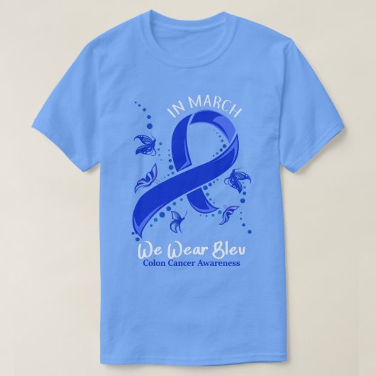 In maart draag we darmkanker t-shirt (Design voorkant)