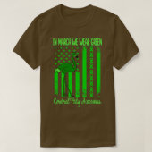 In maart draag we groene Flamingo cerebral Awarene T-shirt (Design voorkant)