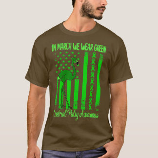 In maart draag we groene Flamingo cerebral Awarene T-shirt