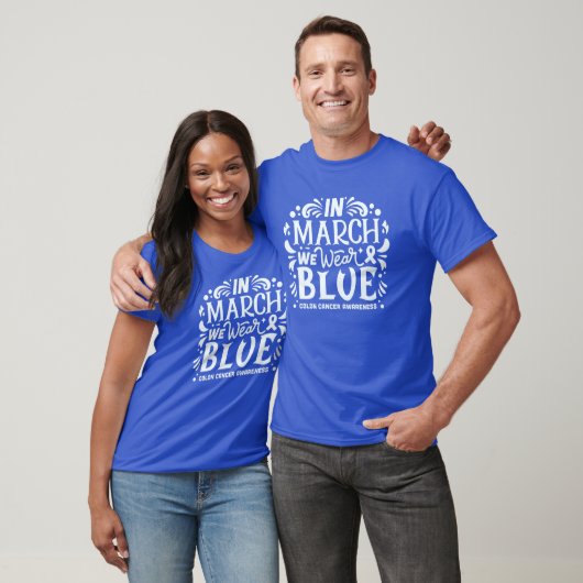 In maart draag we het bewustzijn van blauwdarmkank t-shirt (Unisex)