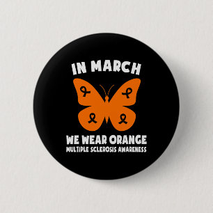 In maart Draag we Oranje mevrouw Awareness Multipl Ronde Button 5,7 Cm