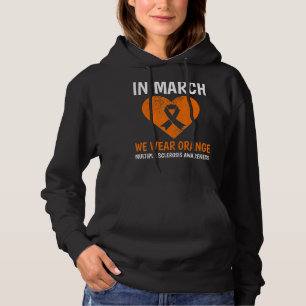 In maart Draag we Oranje mevrouw Multiple Sclerose Hoodie