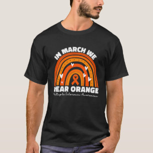In maart Draag we Oranje MS multiple sclerose voor T-shirt