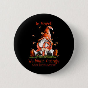 In maart Draag we Oranje multiple sclerose A Ronde Button 5,7 Cm