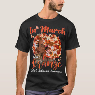 In maart Draag we Oranje multiple sclerose na T-shirt