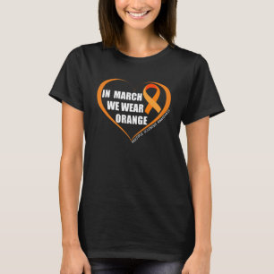 In maart Draag we Oranje multiple sclerose waren T-shirt