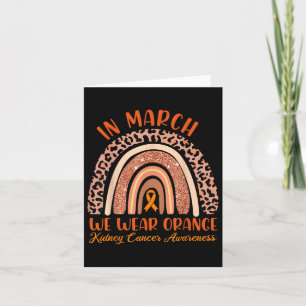 In maart Draag we Oranje Nierkanker Awareness LE Kaart