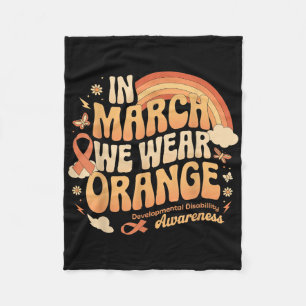 In maart Draag we Oranje - ontwikkelingsstoornisse Fleece Deken