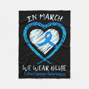 In maart dragen we blauw voor colonkanker bewustzi fleece deken
