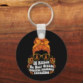 in Maart dragen we Oranje MS Multiple Sclerose Sleutelhanger (Voorkant)