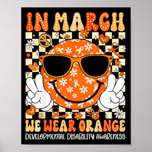 In maart dragen we oranje ontwikkelingsstoornis poster