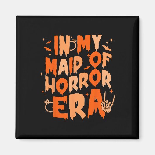 In Maid Of Horror Era Skelet Hand Bruidsmeisje Tro Magneet (Voorkant)