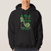 In March We Wear Green Butterfly Kidney Disease Aw Hoodie (Voorkant)