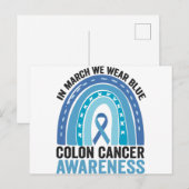 In Marsh dragen we blauw ter bewustwording van dar Briefkaart (Voorkant / Achterkant)