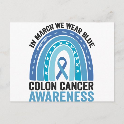 In Marsh dragen we blauw ter bewustwording van dar Briefkaart (Voorkant)