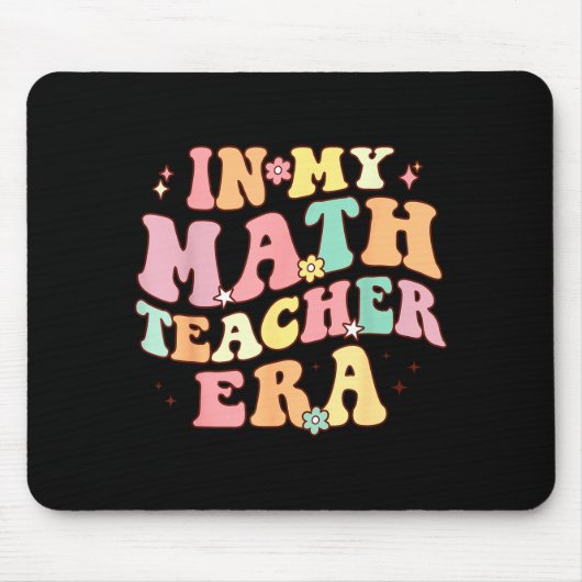 In Math Leraar Tijdperk Retro Terug Naar School Gr Muismat (Voorkant)