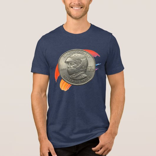 In Max We Trust Tri-Blend T-Shirt Navy (Voorkant)