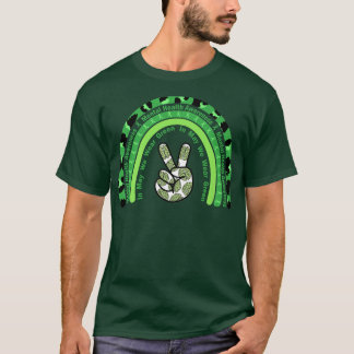 In May We Wear Green Rainbow Mental Health Awarene T-shirt