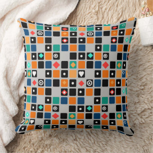 In meerkleurige kleuren geometrisch patroon kussen