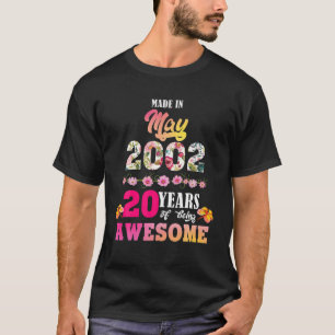 In mei 2002 werd mijn verjaardag 20 jaar geleden v t-shirt