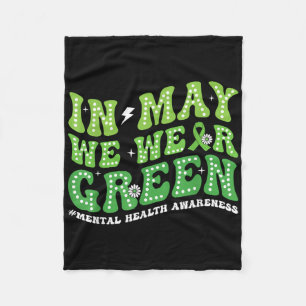 In mei Draag we de maand 'Green Mental Health Awar Fleece Deken
