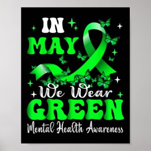 In mei Draag we de maand 'Green Mental Health Awar Poster