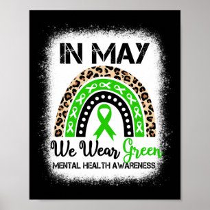 In mei Draag we de maand 'Green Mental Health Awar Poster