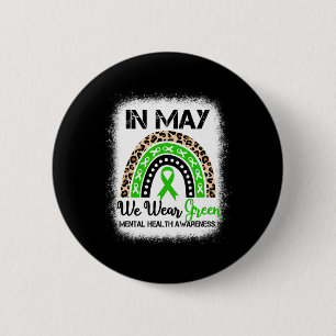 In mei Draag we de maand 'Green Mental Health Awar Ronde Button 5,7 Cm