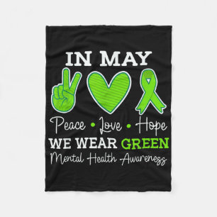 In mei Draag we een groene bewustwording van geest Fleece Deken