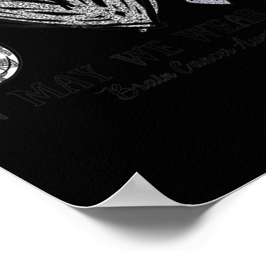 In mei Draag we Gray Brain Cancer Awareness Maand Poster (Hoek)