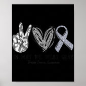 In mei Draag we Gray Brain Cancer Awareness Maand Poster (Voorkant)