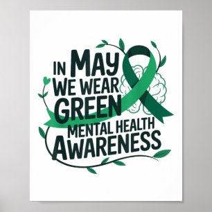 In mei Draag we Green Mental Health Awareness _2 Poster