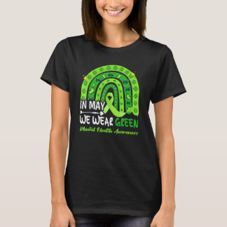 In mei Draag we Green Mental Health Awareness Gree T-shirt
