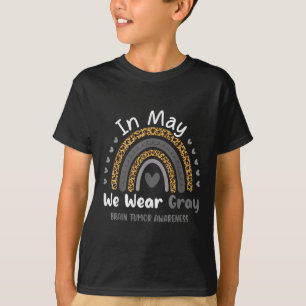 In mei Draag we Grey Brain Cancer Tumor Awareness T-shirt