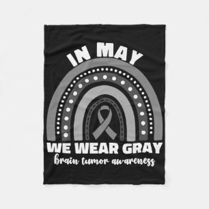 In mei Draag we Grey Brain Tumor Awareness Month M Fleece Deken