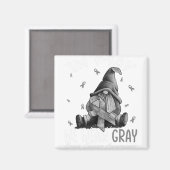 In mei Draag we grijze hersenkanker Magneet (Voorkant / Achterkant)