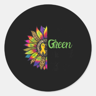 In mei Draag we Groen Geestelijk Gezondheidsbewust Ronde Sticker