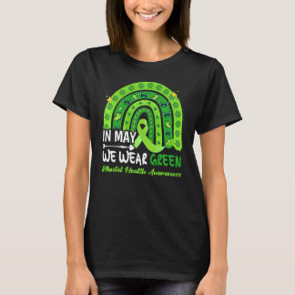 In mei Draag we groene geestelijke gezondheidsvoor T-shirt