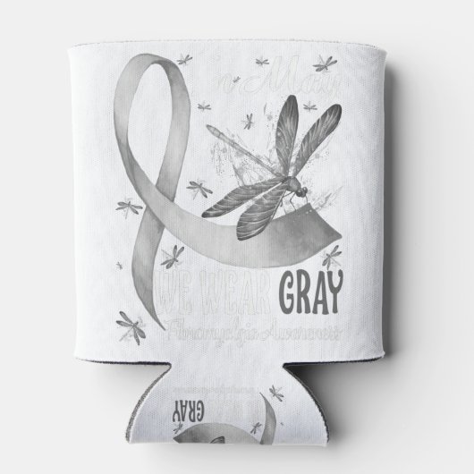 In mei Draag we het bewustzijn van grijze hersenka Blikjeskoeler (Achterkant)