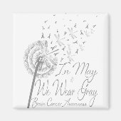 In mei Draag we het bewustzijn van grijze hersenka Magneet (Voorkant)