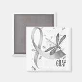 In mei Draag we het bewustzijn van grijze hersenka Magneet (Voorkant / Achterkant)