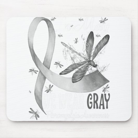 In mei Draag we het bewustzijn van grijze hersenka Muismat (Voorkant)