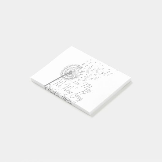 In mei Draag we het bewustzijn van grijze hersenka Post-it® Notes (Schuin)