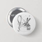 In mei Draag we het bewustzijn van grijze hersenka Ronde Button 5,7 Cm (Voorkant /achterkant)