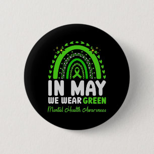 In mei Draag we het bewustzijn van groene geesteli Ronde Button 5,7 Cm