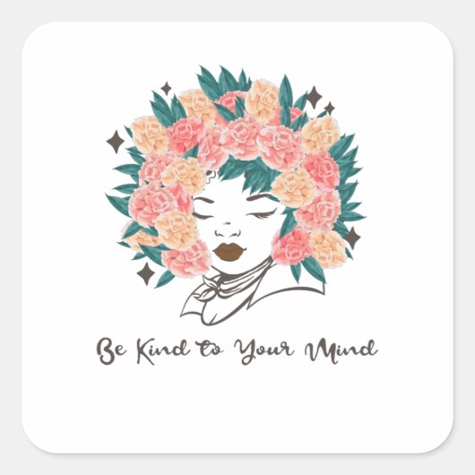 In mei Draag we het bewustzijn van groene geesteli Vierkante Sticker (Voorkant)