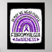 In mei Draag we Paarse fibromyalgie bewustzijn 2 Poster (Voorkant)