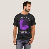 In mei Draag we Paarse fibromyalgie bewustzijn Flo T-shirt (Voorkant volledig)
