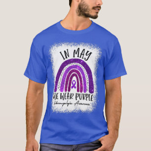 In mei Draag we Paarse koolstof fibromyalgie Aware T-shirt