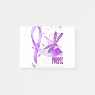 In mei Draag we Paarse Lupus Awareness Dragonfly.p Post-it® Notes